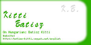 kitti batisz business card